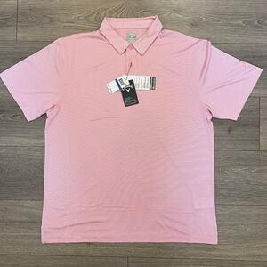 Callaway Golf Polo Shirt Mens XL Pink Stripe Opti-Dri Short Sleeve NWT